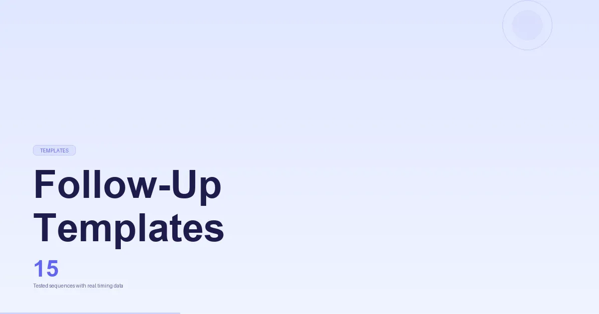 Cold email follow-up templates that get replies