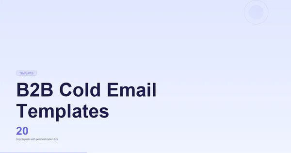 20 best B2B cold email templates you can copy and paste